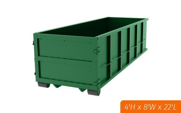 the cost of renting a 20-yard dumpster varies depending on your location, rental period, and other factors. please contact us for a customized quote